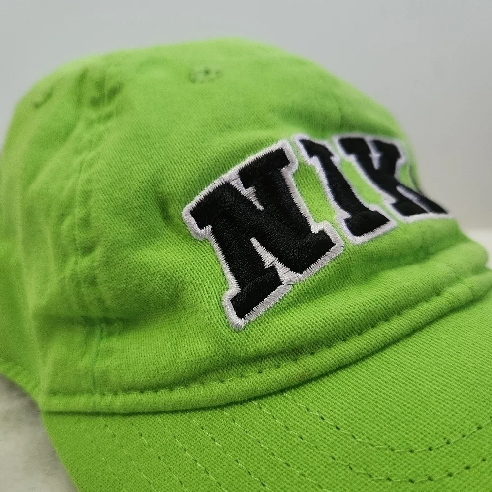 Nike Lime Green Black White Swoosh Just Do It Baseball Hat Cap Unisex Size 4-7